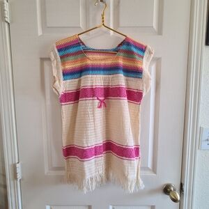 Cream Women's Embroidered Camisole with Pink Accents